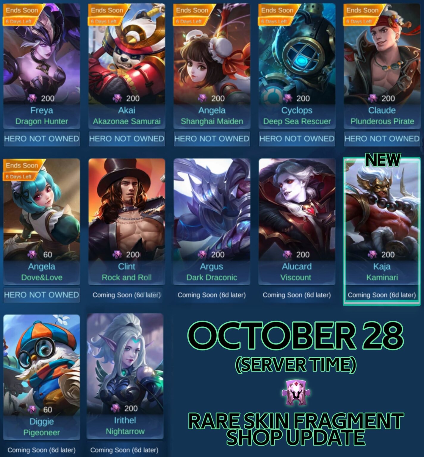 Обновление Магазина Фрагментов Mobile Legends Май 2021